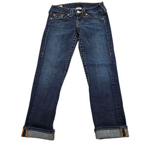 True Religion Jeans Womens Size 26 Lizzy Cropped Capri Stretch Low Rise